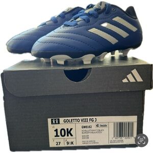 Toddler Soccer Cleats Adidas Goletto Blue and White Size 10